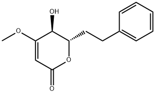 (5S,6S)-4-Methoxy-5-hydroxy-6-phenethyl-5,6-dihydro-2H-pyran-2-one Structure