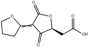 (S)-4-(Tetrahydrofuran-2-ylidene)tetrahydro-3,5-dioxo-2-furanacetic acid 结构式