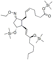 Prosta-5,13-dien-1-oic acid, 9-(ethoxyimino)-11,15-bis[(trimethylsilyl )oxy]-, trimethylsilyl ester, (5Z,8beta,9E,11alpha,13E,15S)-,56085-39-3,结构式