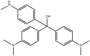 ビス(4-ジメチルアミノフェニル)(4-メチルアミノフェニル)メタノール 化学構造式