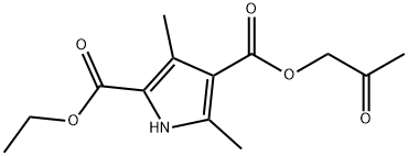 1H-Pyrrole-2,4-dicarboxylicacid,3,5-dimethyl-,2-ethyl4-(2-oxopropyl)ester(9CI) Struktur