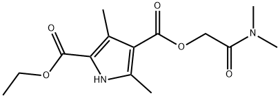 1H-Pyrrole-2,4-dicarboxylicacid,3,5-dimethyl-,4-[2-(dimethylamino)-2-oxoethyl]2-ethylester(9CI) Structure