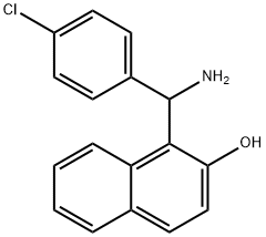 1-(α-アミノ-4-クロロベンジル)-2-ナフトール 化学構造式
