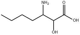 Heptanoic  acid,  3-amino-2-hydroxy- 化学構造式