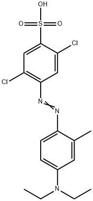 2,5-dichloro-4-[[4-(diethylamino)-o-tolyl]azo]benzenesulphonic acid Structure