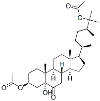 Ergostan-6-one, 3,25-bis(acetyloxy)-5-hydroxy-, (3beta,5alpha)- Structure