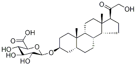 21-Hydroxy-20-oxo-5β-pregnan-3α-yl β-D-Glucopyranosiduronic Acid, 56162-36-8, 结构式