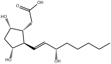 {(1R,3R,5S)-3,5-DIHYDROXY-2-[(E)-(3S)-3-HYDROXYOCT-1-ENYL]CYCLOPENTYL}ACETIC ACID Structure