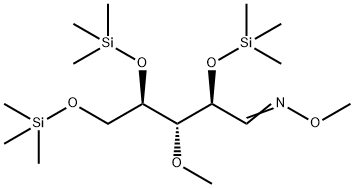 3-O-メチル-2-O,4-O,5-O-トリス(トリメチルシリル)-D-リボースO-メチルオキシム 化学構造式