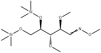 2-O,3-O-Dimethyl-4-O,5-O-bis(trimethylsilyl)-D-ribose O-methyl oxime Structure