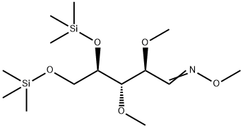 2-O,3-O-Dimethyl-4-O,5-O-bis(trimethylsilyl)-D-ribose O-methyl oxime Struktur