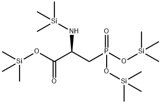 3-[Bis(trimethylsiloxy)phosphinyl]-2-[(trimethylsilyl)amino]propanoic acid trimethylsilyl ester 结构式