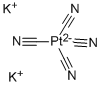 テトラシアノ白金（U）酸カリウム 化学構造式