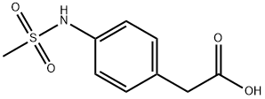 2-(4-メタンスルホンアミドフェニル)酢酸 化学構造式