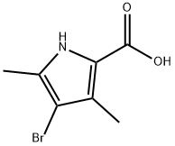 4-溴-3,5-二甲基-1H-吡咯-2-羧酸 结构式