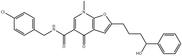 562101-85-3 Furo[2,3-b]pyridine-5-carboxamide,  N-[(4-chlorophenyl)methyl]-4,7-dihydro-2-(4-hydroxy-4-phenylbutyl)-7-methyl-4-oxo-