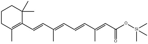 (2E,4E,6E,8E)-3,7-Dimethyl-9-(2,6,6-trimethyl-1-cyclohexen-1-yl)-2,4,6,8-nonatetraenoic acid trimethylsilyl ester 结构式