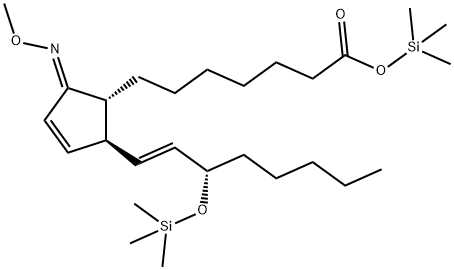 (9E,13E,15S)-9-(メトキシイミノ)-15-(トリメチルシロキシ)プロスタ-10,13-ジエン-1-酸トリメチルシリル 化学構造式