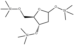 1-O,3-O,5-O-Tris(trimethylsilyl)-2-deoxy-D-erythro-pentofuranose 结构式
