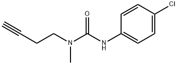 N-(3-ブチニル)-N'-(4-クロロフェニル)-N-メチル尿素 化学構造式