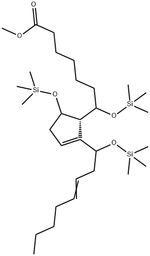 7,9,13-Tris[(trimethylsilyl)oxy]prosta-11,15-dien-1-oic acid methyl ester Structure