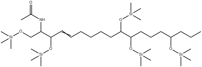 N-[2,9,10,14-Tetrakis[(trimethylsilyl)oxy]-1-[[(trimethylsilyl)oxy]methyl]-3-heptadecenyl]acetamide Structure