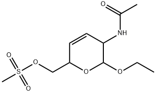 N-[2-Ethoxy-3,6-dihydro-6-[[(methylsulfonyl)oxy]methyl]-2H-pyran-3-yl]acetamide,56248-05-6,结构式
