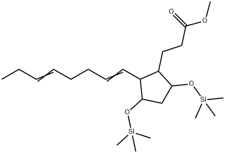 2-(1,5-Octadienyl)-3,5-bis[(trimethylsilyl)oxy]cyclopentanepropionic acid methyl ester 结构式