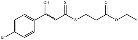 3-[[3-(4-Bromophenyl)-3-hydroxy-1-thioxo-2-propenyl]thio]propionic acid ethyl ester,56248-41-0,结构式