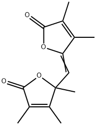 5-[[3,4-ジメチル-5-オキソフラン-2(5H)-イリデン]メチル]-3,4,5-トリメチル-2(5H)-フラノン 化学構造式