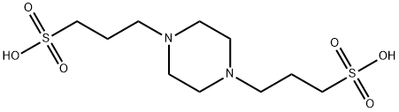 1,4-ピペラジンビス(プロパン-1-スルホン酸) 化学構造式