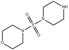 4-(1-ピペラジニルスルホニル)モルホリン 化学構造式