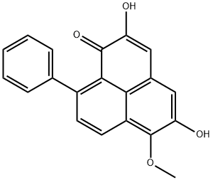 2,5-Dihydroxy-6-methoxy-9-phenyl-1H-phenalen-1-one 结构式