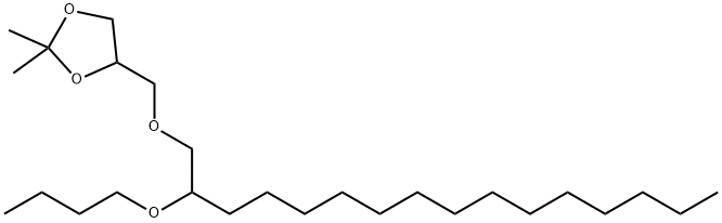 4-[[(2-Butoxyhexadecyl)oxy]methyl]-2,2-dimethyl-1,3-dioxolane 结构式
