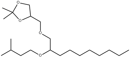 2,2-Dimethyl-4-[[[2-(3-methylbutoxy)decyl]oxy]methyl]-1,3-dioxolane,56256-31-6,结构式