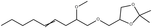 4-[[(2-Methoxy-4-nonenyl)oxy]methyl]-2,2-dimethyl-1,3-dioxolane Struktur