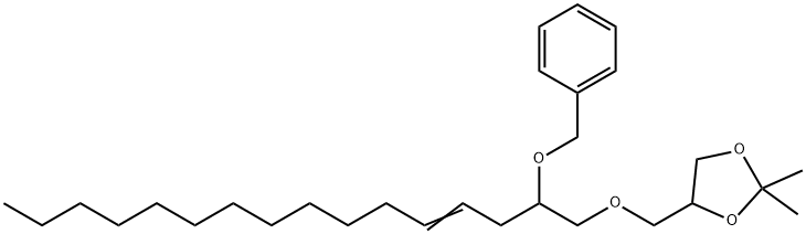 2,2-Dimethyl-4-[[(2-phenylmethoxy-4-hexadecenyl)oxy]methyl]-1,3-dioxolane,56256-42-9,结构式