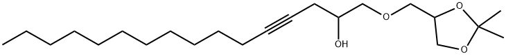 4-[[(2-Hydroxy-4-hexadecynyl)oxy]methyl]-2,2-dimethyl-1,3-dioxolane 结构式