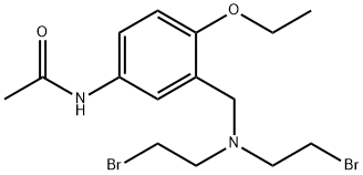3'-[[ビス(2-ブロモエチル)アミノ]メチル]-4'-エトキシアセトアニリド 化学構造式