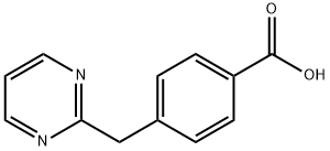 Benzoic acid, 4-(2-pyrimidinylmethyl)- (9CI) 化学構造式