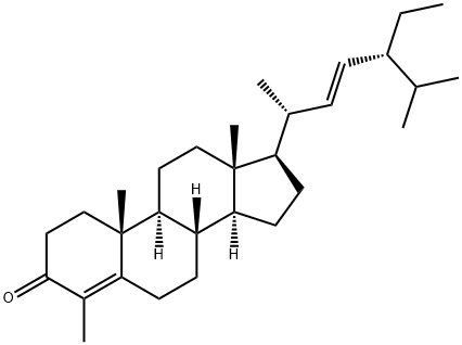 (22E,24R)-4-Methylstigmasta-4,22-dien-3-one Structure