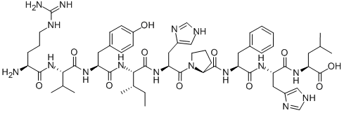 (DES-ASP1)-ANGIOTENSIN I 结构式