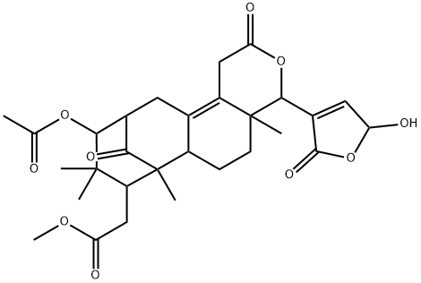 10-Acetoxy-4-(2,5-dihydro-5-hydroxy-2-oxofuran-3-yl)-1,4,4a,5,6,6a,7,8,9,10,11,12-dodecahydro-4a,7,9,9-tetramethyl-2,13-dioxo-7,11-methano-2H-cycloocta[f][2]benzopyran-8-acetic acid methyl ester,56319-12-1,结构式
