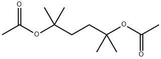 2,5-ジメチル-2,5-ヘキサンジオールジアセタート 化学構造式