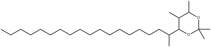 2,2,4,5-テトラメチル-6-(1-メチルオクタデシル)-1,3-ジオキサン 化学構造式