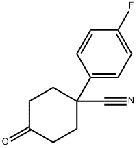 4-CYANO-4-(4-FLUOROPHENYL)CYCLOHEXANONE Struktur