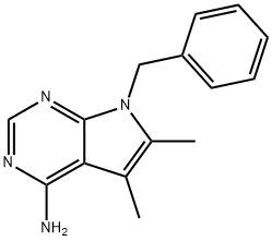 7-BENZYL-5,6-DIMETHYL-7H-PYRROLO[2,3-D]PYRIMIDIN-4-AMINE,56344-53-7,结构式