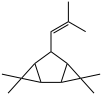 3,3,7,7-Tetramethyl-5-(2-methyl-1-propenyl)tricyclo[4.1.0.02,4]heptane Structure