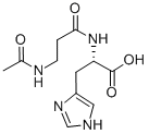 Nα-(N-アセチル-β-アラニル)-L-ヒスチジン 化学構造式
