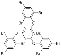 2,4,6-tris(2,4,6-tribromophenoxy)-1,3,5-triazine Structure